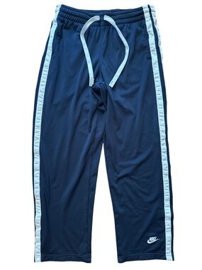 Vintage Y2K Nike Navy Blue Men’s Track Style Pants Size Large Nike Logo Swoosh